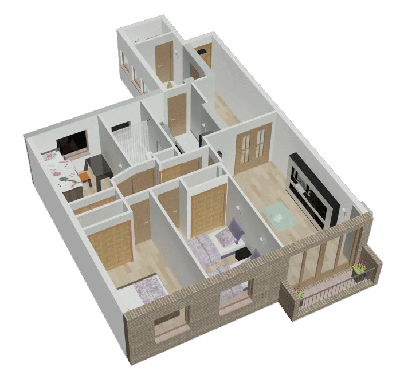 Planos 3D vivienda Planos 3D vivienda