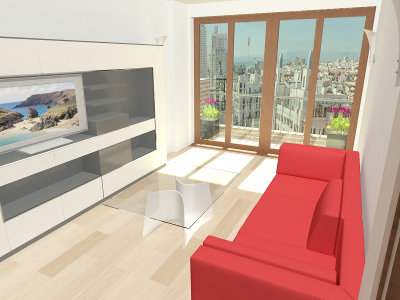 Interiores vivienda 3D